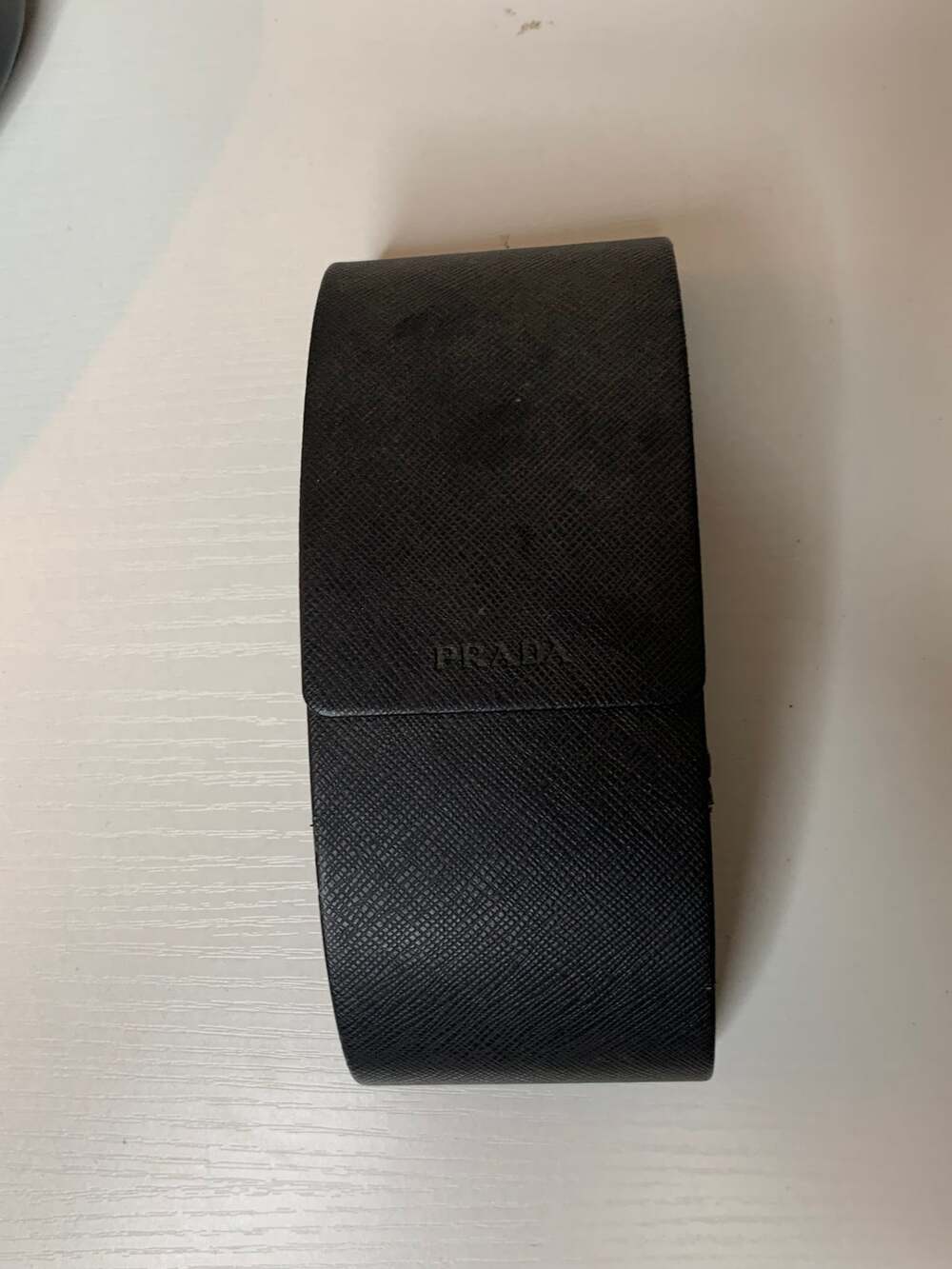 Prada Eyeglass/Sunglasses Case Unisex One Size Black Logo Solid Modern